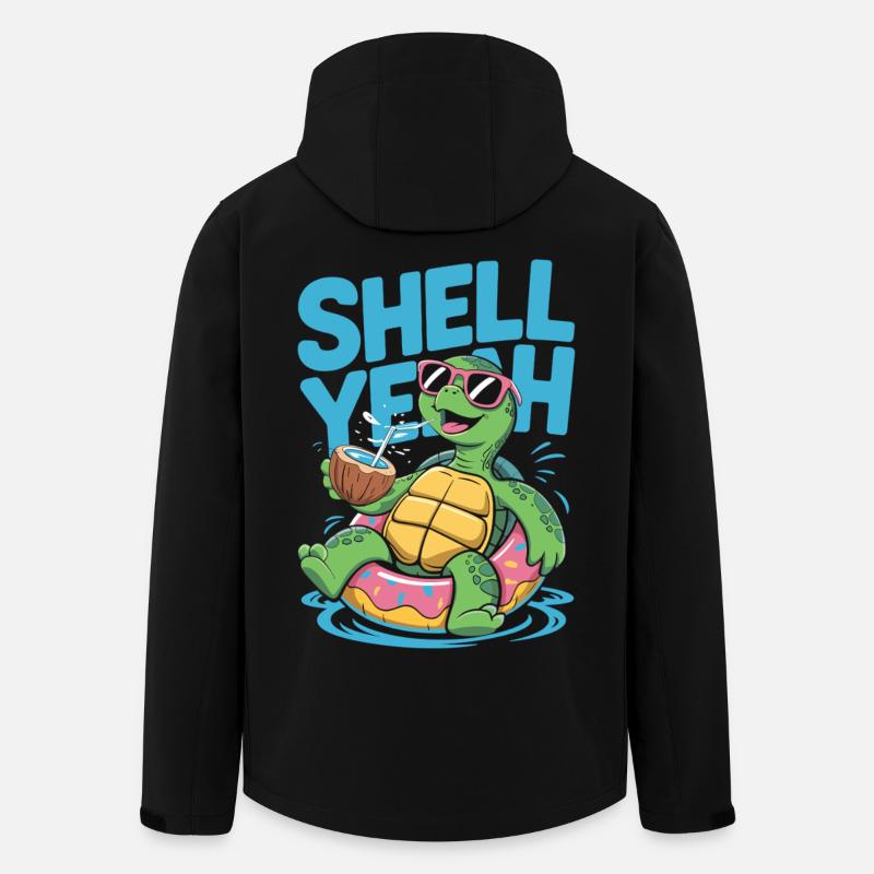 Shell yeah – Chill Turtle - Veste softshell homme en polyester recyclé Stanley/Stella - noir