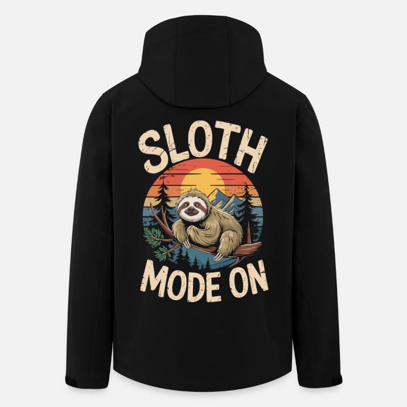 Sloth Mode on T-Shirt - Men’s Recycled Softshell Jacket by Stanley/Stella - black