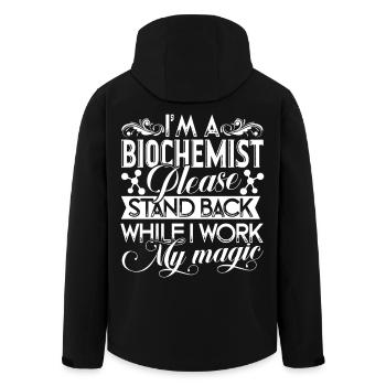 I am A Biochemist Work Magic - Men’s Recycled Softshell Jacket by Stanley/Stella - black - Back - AI Model Male 185 light (185cm)
