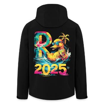 Rente 2025 Ente Rentner Rentnerin Ruhestand Lustig - Recycelte Männer Softshell-Jacke von Stanley/Stella - Schwarz - Hinten - AI Model Male 185 light (185cm)