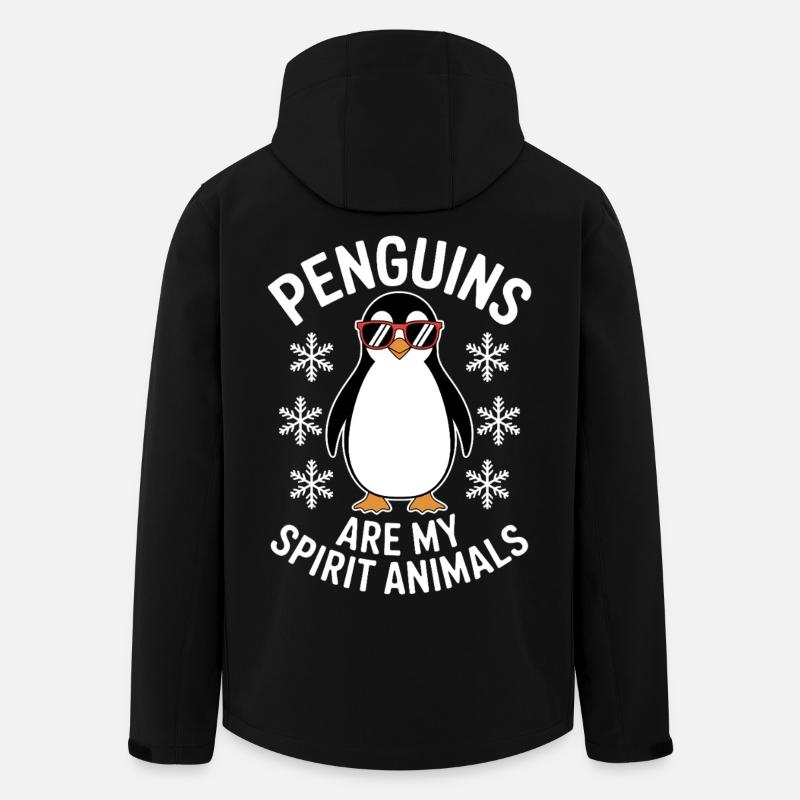 Pingouin disant drôle Pingouins Cadeau - Veste softshell homme en polyester recyclé Stanley/Stella - noir