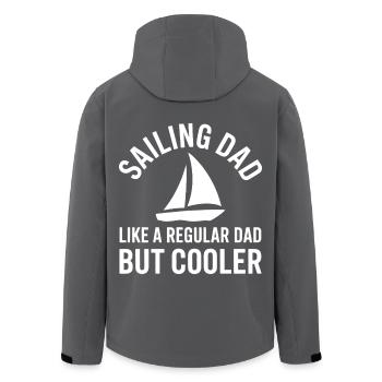 Segeln Spruch Papa Vater Segler Segeln Geschenk - Recycelte Männer Softshell-Jacke von Stanley/Stella - Schwarz - Hinten - AI Model Male 185 light (185cm)