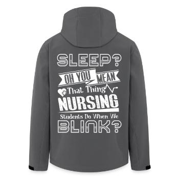 Nursing Student Sleep Or You Mean - Men’s Recycled Softshell Jacket by Stanley/Stella - black - Back - AI Model Male 185 light (185cm)