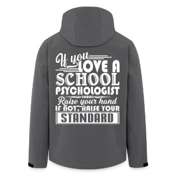 If You Love School Psychologist - Men’s Recycled Softshell Jacket by Stanley/Stella - black - Back - AI Model Male 185 light (185cm)