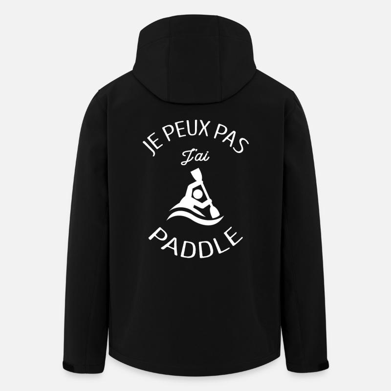 JE PEUX PAS J'AI PADDLE - Veste softshell homme en polyester recyclé Stanley/Stella - noir