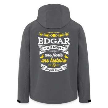 EDGAR UN NOM UNE FIERTÉ AUCUN RIVAL - Veste softshell homme en polyester recyclé Stanley/Stella - noir - Dos - AI Model Male 185 light (185cm)