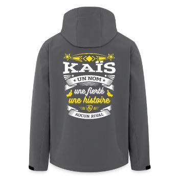 KAÏS UN NOM UNE FIERTÉ AUCUN RIVAL - Veste softshell homme en polyester recyclé Stanley/Stella - noir - Dos - AI Model Male 185 light (185cm)