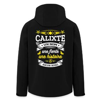 CALIXTE UN NOM UNE FIERTÉ AUCUN RIVAL - Veste softshell homme en polyester recyclé Stanley/Stella - noir - Dos - AI Model Male 185 light (185cm)