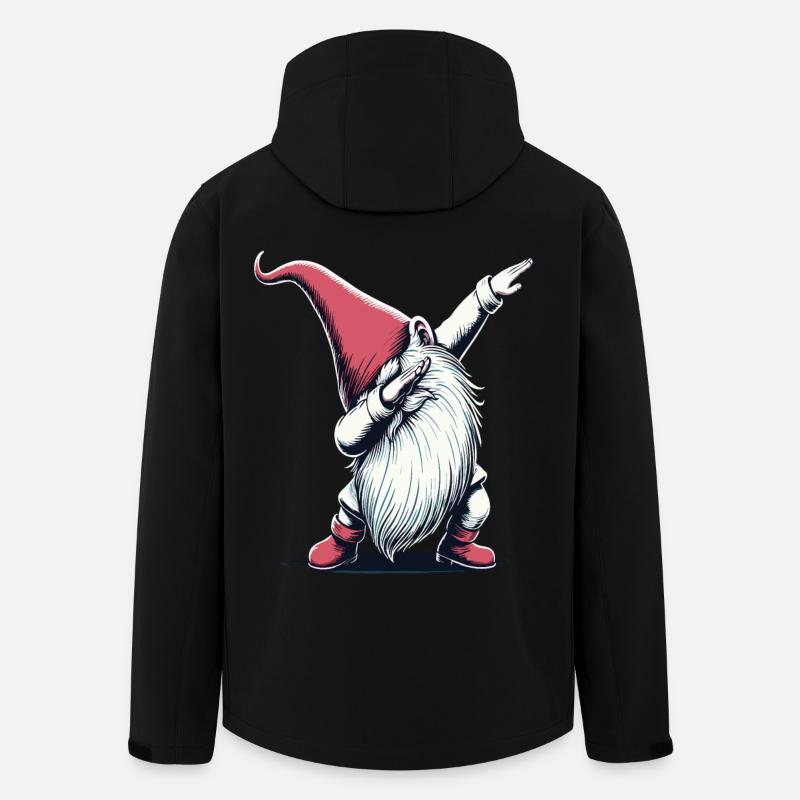 Dabbing Gnome Dab Père Noël - Veste softshell homme en polyester recyclé Stanley/Stella - noir