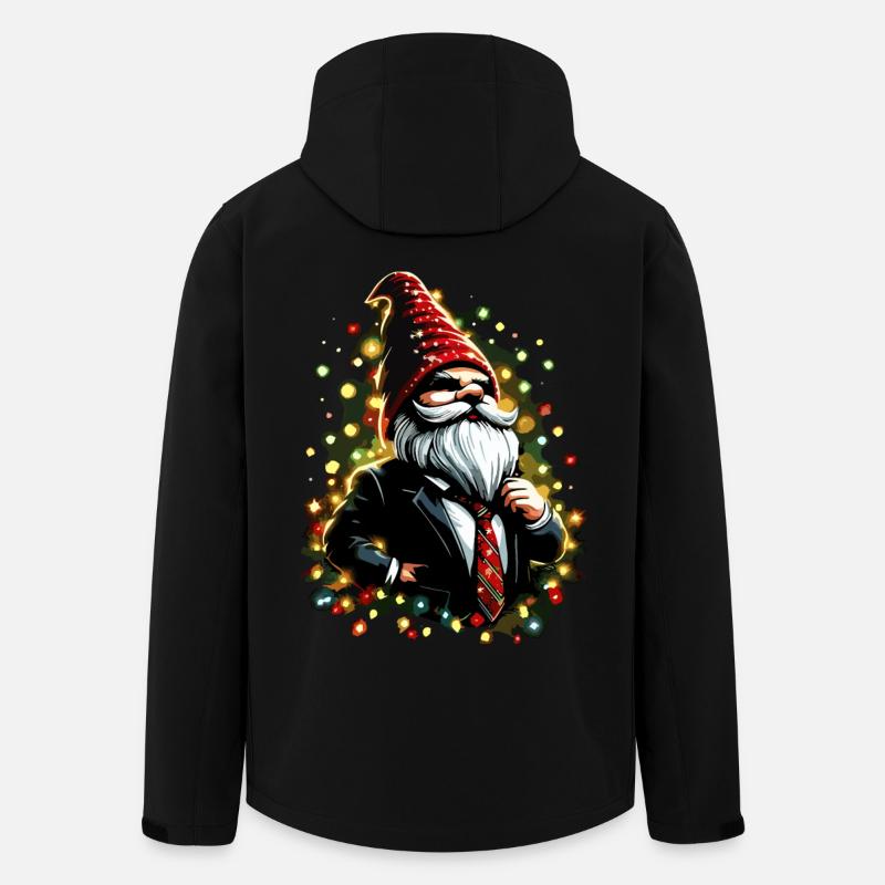 Chef Wichtel mit Lichterkette - Recycelte Männer Softshell-Jacke von Stanley/Stella - Schwarz