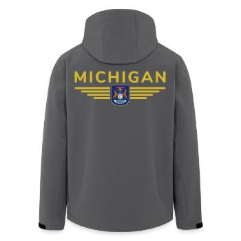 Michigan Fan T-Shirt – Parfait pour les vrais fans ! - Veste softshell homme en polyester recyclé Stanley/Stella - noir - Dos - AI Model Male 185 light (185cm)