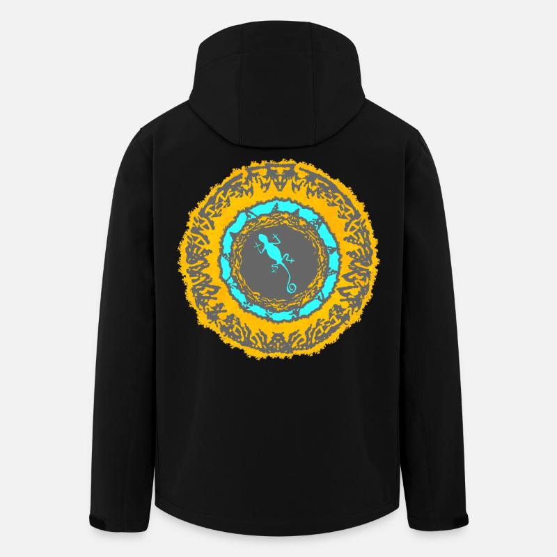 Balearic Lizard - Men’s Recycled Softshell Jacket by Stanley/Stella - black