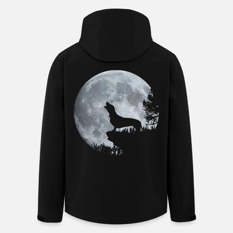 Dackel Mond - Recycelte Männer Softshell-Jacke von Stanley/Stella - Schwarz