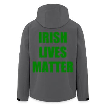 irish lives matter - Recycelte Männer Softshell-Jacke von Stanley/Stella - Schwarz - Hinten - AI Model Male 185 light (185cm)