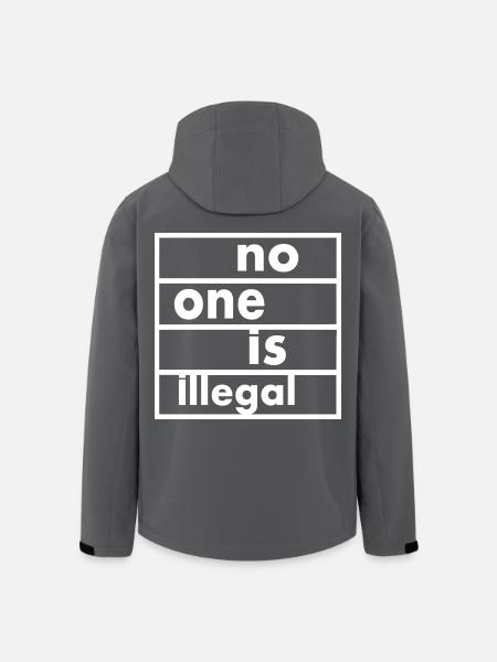 No one is illegal - Men’s Recycled Softshell Jacket by Stanley/Stella - black