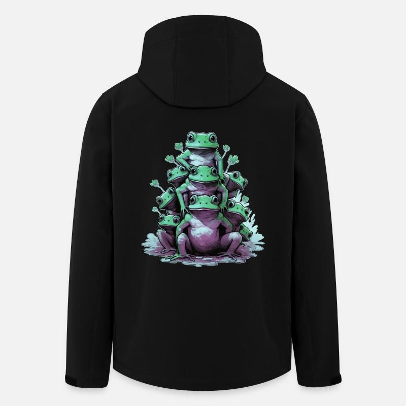 Lustige Frösche - Recycelte Männer Softshell-Jacke von Stanley/Stella - Schwarz