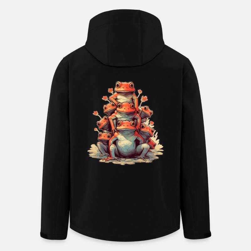 Frösche - Recycelte Männer Softshell-Jacke von Stanley/Stella - Schwarz