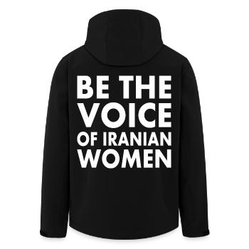 Be the voice of iranian women iran - Men’s Recycled Softshell Jacket by Stanley/Stella - black - Back - AI Model Male 185 light (185cm)