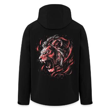 Lion Coloré Tête de Lion Néon Coloré Prédateur Art - Veste softshell homme en polyester recyclé Stanley/Stella - noir - Dos - AI Model Male 185 light (185cm)