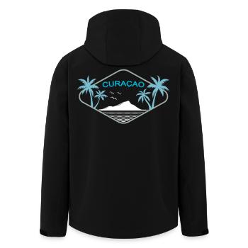 Curaçao Dream Beach Vacances sur l’île des Caraïbes - Veste softshell homme en polyester recyclé Stanley/Stella - noir - Dos - AI Model Male 185 light (185cm)