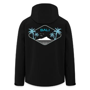 Bali Ubud Palmen Insel Sandstrand Yoga Nusa Penida - Recycelte Männer Softshell-Jacke von Stanley/Stella - Schwarz - Hinten - AI Model Male 185 light (185cm)