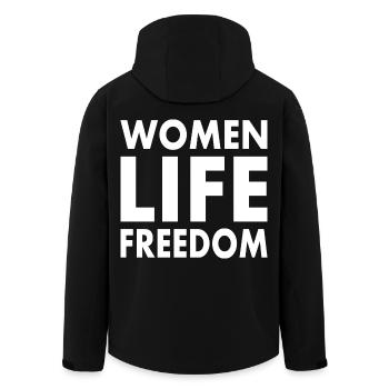 Women life freedom iran - Recycelte Männer Softshell-Jacke von Stanley/Stella - Schwarz - Hinten - AI Model Male 185 light (185cm)