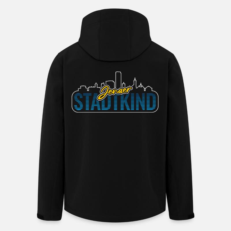 Jenaer Stadtkind - Recycelte Männer Softshell-Jacke von Stanley/Stella - Schwarz