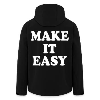 Make it easy - Veste softshell homme en polyester recyclé Stanley/Stella - noir - Dos - AI Model Male 185 light (185cm)