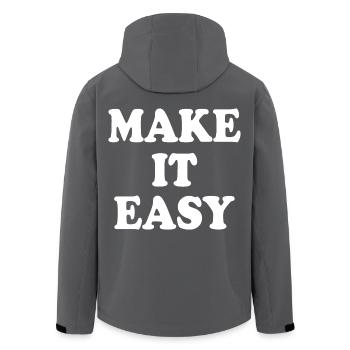Make it easy - Men’s Recycled Softshell Jacket by Stanley/Stella - anthracite - Back - AI Model Male 185 light (185cm)