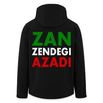Zan zendegi azadi women life freedom - Men’s Recycled Softshell Jacket by Stanley/Stella - black - Back - AI Model Male 185 light (185cm)