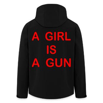 A girl is a gun - Recycelte Männer Softshell-Jacke von Stanley/Stella - Schwarz - Hinten - AI Model Male 185 light (185cm)