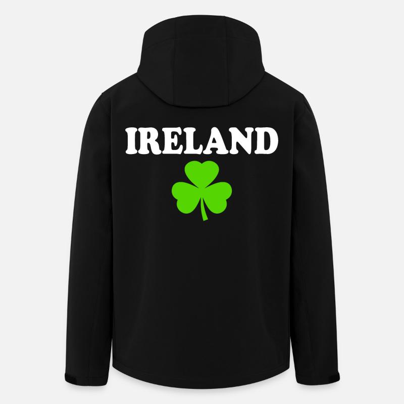 Trèfle d’Irlande - Veste softshell homme en polyester recyclé Stanley/Stella - noir
