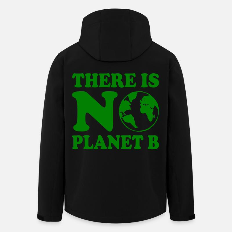 There is no planet b - Veste softshell homme en polyester recyclé Stanley/Stella - noir