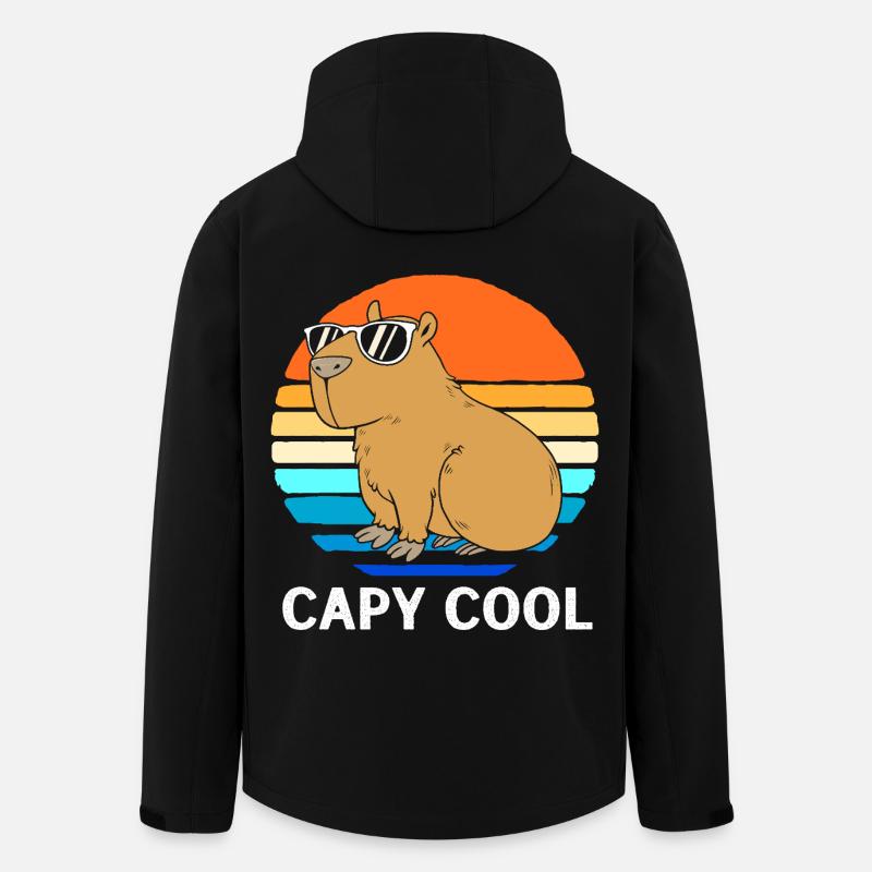 Capibara Capybara - Veste softshell homme en polyester recyclé Stanley/Stella - noir