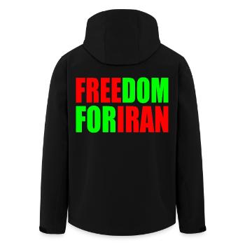 Freedom for iran - Recycelte Männer Softshell-Jacke von Stanley/Stella - Schwarz - Hinten - AI Model Male 185 light (185cm)