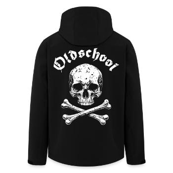Logo de pirate de la crique OLDSCHOOL - Veste softshell homme en polyester recyclé Stanley/Stella - noir - Dos - AI Model Male 185 light (185cm)