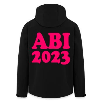 Abi 2023 - Recycelte Männer Softshell-Jacke von Stanley/Stella - Schwarz - Hinten - AI Model Male 185 light (185cm)