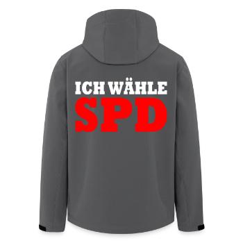 Ich wähle spd - Recycelte Männer Softshell-Jacke von Stanley/Stella - Anthrazit - Hinten - AI Model Male 185 light (185cm)