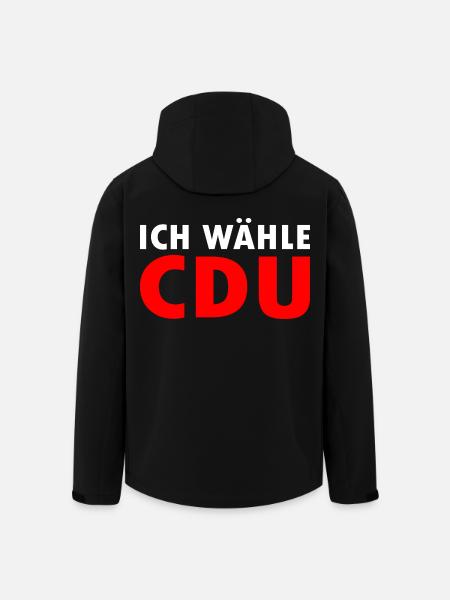 Ich wähle cdu - Recycelte Männer Softshell-Jacke von Stanley/Stella - Schwarz