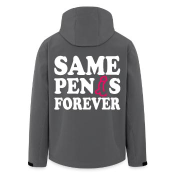 Same penis forever - Recycelte Männer Softshell-Jacke von Stanley/Stella - Schwarz - Hinten - AI Model Male 185 light (185cm)