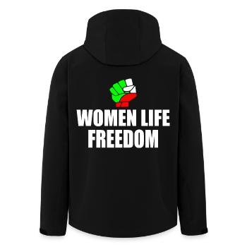 Women life freedom iran - Recycelte Männer Softshell-Jacke von Stanley/Stella - Schwarz - Hinten - AI Model Male 185 light (185cm)