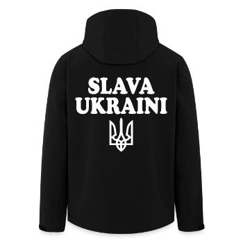 Slava ukraini - Men’s Recycled Softshell Jacket by Stanley/Stella - black - Back - AI Model Male 185 light (185cm)