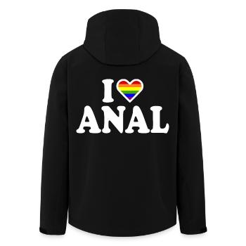 I love anal - Veste softshell homme en polyester recyclé Stanley/Stella - noir - Dos - AI Model Male 185 light (185cm)