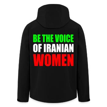 Be the voice of iranian women - Recycelte Männer Softshell-Jacke von Stanley/Stella - Schwarz - Hinten - AI Model Male 185 light (185cm)