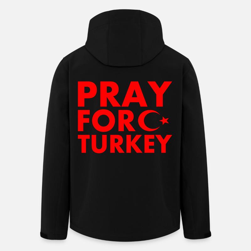 Pray for turkey - Recycelte Männer Softshell-Jacke von Stanley/Stella - Schwarz