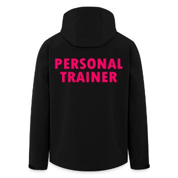 Personal trainer - Recycelte Männer Softshell-Jacke von Stanley/Stella - Schwarz - Hinten - AI Model Male 185 light (185cm)