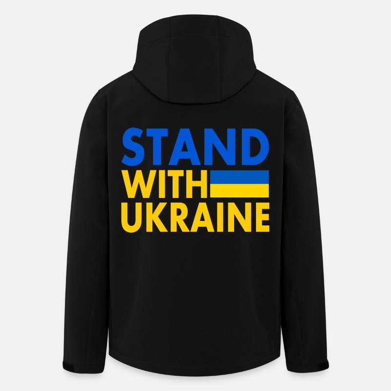 stand with ukraine - Recycelte Männer Softshell-Jacke von Stanley/Stella - Schwarz