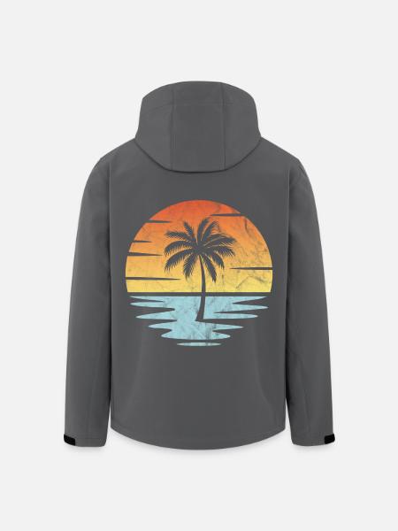 Beach Sunset - Men’s Recycled Softshell Jacket by Stanley/Stella - black