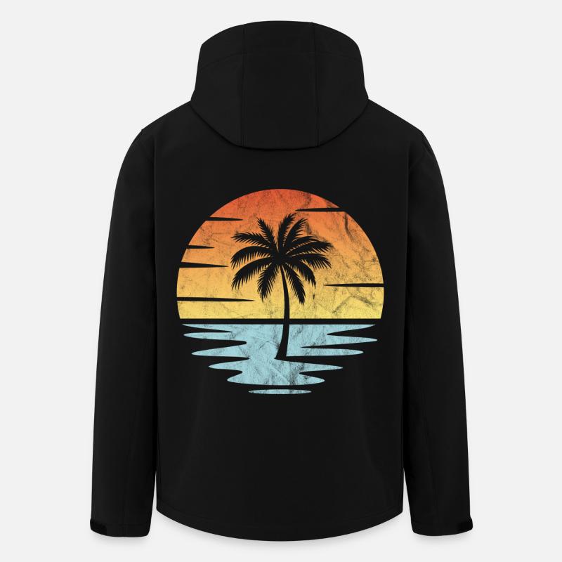 Beach Sunset - Men’s Recycled Softshell Jacket by Stanley/Stella - black