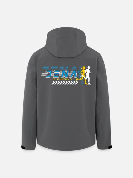 Jena est en course - Veste softshell homme en polyester recyclé Stanley/Stella - noir
